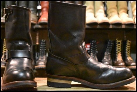 【12D 良品 12年】レッドウィング 2268 エンジニア 黒 ブラッククローム スチールトゥ ブーツ redwing HOPESMORE
