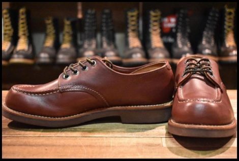 【7.5D 美品 11年】レッドウィング 212 オックスフォード 赤茶 ブラウン OXBLOOD モックトゥ 短靴 ローカット ブーツ redwing HOPESMORE