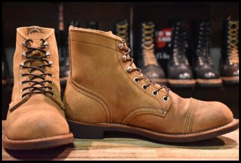 【7.5D 箱付 良品 21年】レッドウィング 8083 アイアンレンジャー 茶 ミュールスキナー ラフアウト キャップトゥ ブーツ redwing HOPESMORE