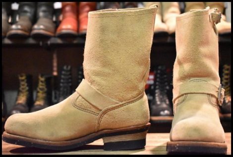 【8D 良品 08年】レッドウィング 8268 スエード エンジニア ホーソーンアビレーンラフアウト スチールトゥ ブーツ redwing HOPESMORE