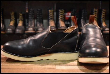 【8.5E 良品 90’S】レッドウィング 8142 ロメオ サイドゴア 黒 ブラッククローム ローカット 短靴 ブーツ redwing HOPESMORE