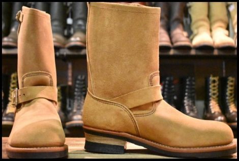 【8.5D 箱付 未使用 10年】レッドウィング 8178 スエード エンジニア 茶 ミュールスキナー ブラウン ブーツ 8268 redwing HOPESMORE