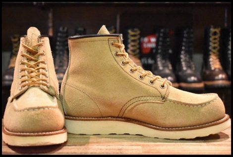 【8.5E 良品 17年】レッドウィング 8173 スエード アイリッシュセッター ホーソーン ラフアウト モックトゥ ブーツ redwing HOPESMORE
