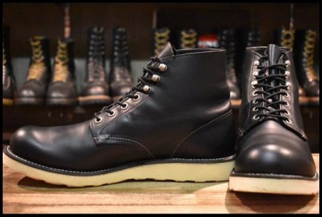 【10D 良品 09年】レッドウィング 8165 アイリッシュセッター 黒 ブラッククローム プレーントゥ 編み上げ ブーツ redwing HOPESMORE