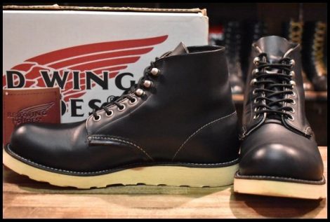 【8D 箱付 良品 犬タグ 98年】レッドウィング 8165 アイリッシュセッター 黒 ブラッククローム プレーントゥ ブーツ redwing HOPESMORE