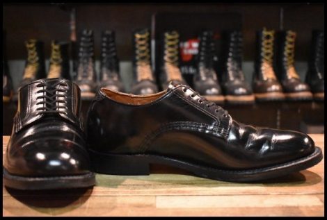 【8.5D 良品 18年】レッドウィング 9087 Mil-1 ミルワン ブルーチャー オックスフォード ブラック 黒 短靴 ブーツ redwing HOPESMORE