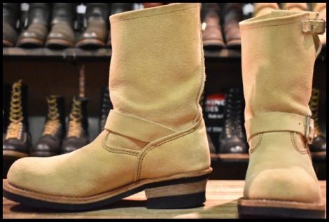 【7.5D 良品 07年】レッドウィング 8268 スエード エンジニア ホーソーンアビレーンラフアウト スチールトゥ ブーツ redwing HOPESMORE