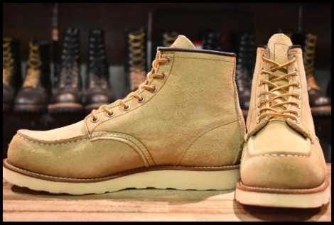 【8.5E 良品 17年】レッドウィング 8173 スエード アイリッシュセッター ホーソーン ラフアウト モックトゥ ブーツ redwing HOPESMORE