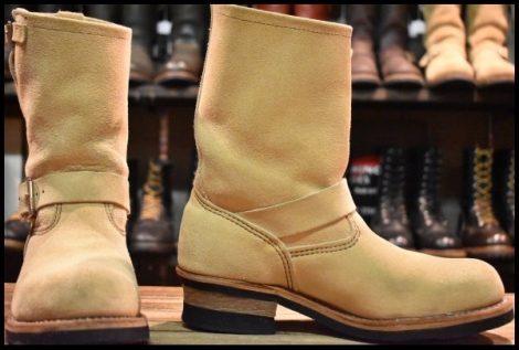 【7.5D 良品 07年】レッドウィング 8268 スエード エンジニア ホーソーンアビレーンラフアウト スチールトゥ ブーツ redwing HOPESMORE