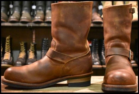 【10D 良品 11年】レッドウィング 2972 エンジニア 茶 カッパー ラフ＆タフ スチールトゥ ブラウン ブーツ redwing HOPESMORE