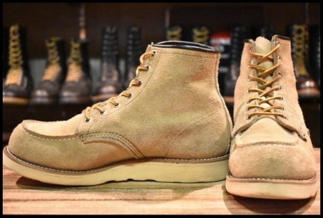 【8.5E 良品 羽タグ 98年】レッドウィング 8173 スエード アイリッシュセッター タン ラフアウト ブーツ redwing HOPESMORE