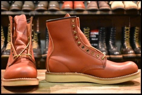【9D 未使用 10年】レッドウィング 2940 オロラセット プレーントゥ 赤茶 レースアップ ロング 編み上げ ブーツ redwing HOPESMORE