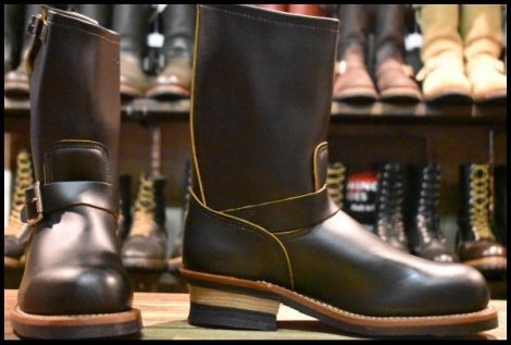 【7D 箱付 未使用 15年】レッドウィング 9268 エンジニア 黒 ブラッククローンダイク スチールトゥ ブーツ redwing HOPESMORE