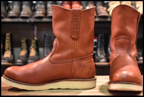 【7.5E 良品 09年】レッドウィング 8866 ペコス 赤茶 オロラセット クッションソール プルオン ブーツ redwing pecos HOPESMORE
