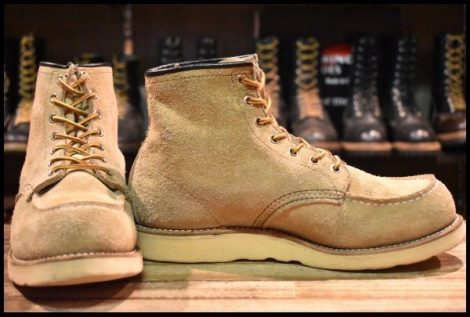 【8.5E 良品 羽タグ 98年】レッドウィング 8173 スエード アイリッシュセッター タン ラフアウト ブーツ redwing HOPESMORE