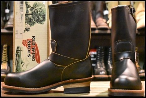 【7D 箱付 未使用 15年】レッドウィング 9268 エンジニア 黒 ブラッククローンダイク スチールトゥ ブーツ redwing HOPESMORE