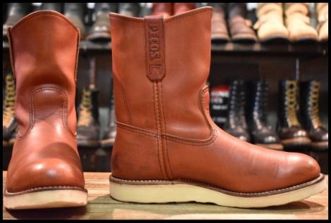 【7.5E 良品 09年】レッドウィング 8866 ペコス 赤茶 オロラセット クッションソール プルオン ブーツ redwing pecos HOPESMORE