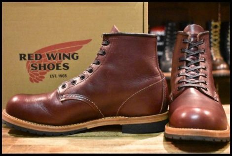 【8D 箱付 美品 18年】レッドウィング 9411 ベックマン ブーツ ブラックチェリー フェザーストーン プレーントゥ redwing HOPESMORE