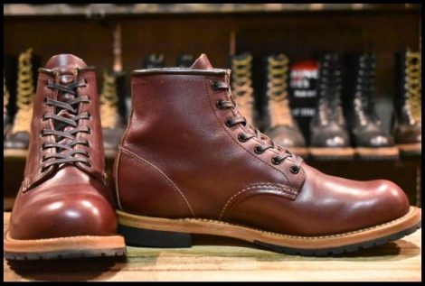 【8D 箱付 美品 18年】レッドウィング 9411 ベックマン ブーツ ブラックチェリー フェザーストーン プレーントゥ redwing HOPESMORE