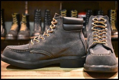 【8D 良品 BEAMS別注 12年】レッドウィング 8803 ネイビースエード スーパーソール レースアップ 編み上げ ブーツ redwing HOPESMORE