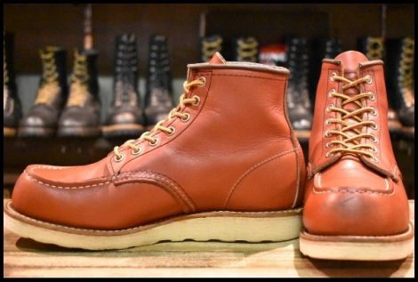 【7.5E 美品 犬タグ復刻 19年】レッドウィング 8875 アイリッシュセッター 赤茶 オロラセット モックトゥ ブーツ redwing HOPESMORE