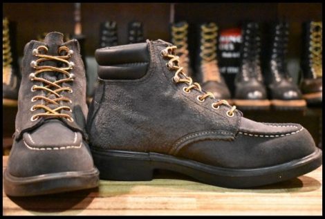 【8D 良品 BEAMS別注 12年】レッドウィング 8803 ネイビースエード スーパーソール レースアップ 編み上げ ブーツ redwing HOPESMORE