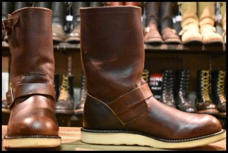 【8.5D 良品 11年】レッドウィング 2970 エンジニア 茶 ブラウン スチール無し トラクショントレッド ブーツ redwing HOPESMORE