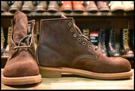 【9D 箱付 未使用 ナイジェルケーボン別注 12年】レッドウィング 4618 茶 マンソンラスト ハリスツイード 編み上げ ブーツ HOPESMORE