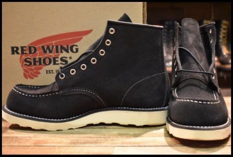 【8E 箱付 未使用 11年】レッドウィング 8874 黒スエード アイリッシュセッター ブラック ラフアウト モックトゥ ブーツ redwing HOPESMORE