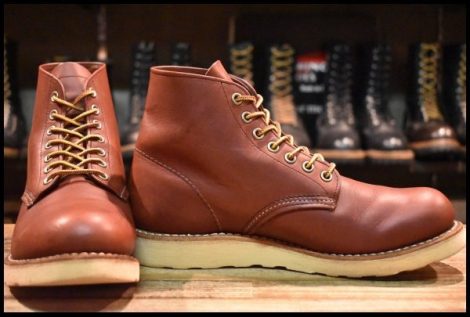 【7D 良品 12年】レッドウィング 9105 アイリッシュセッター 赤茶 レッドブラウン プレーントゥ 編み上げ 8166 ブーツ redwing HOPESMORE