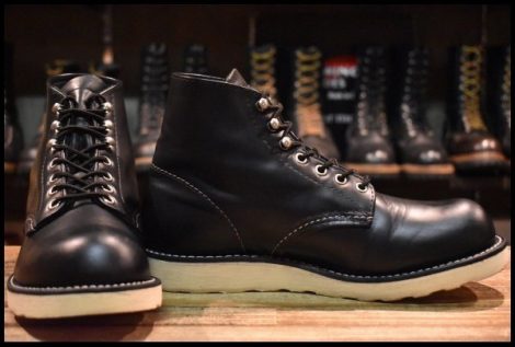 【7D 美品 犬タグ復刻 21年】レッドウィング 8165 アイリッシュセッター ブラッククローム プレーントゥ ブーツ redwing HOPESMORE