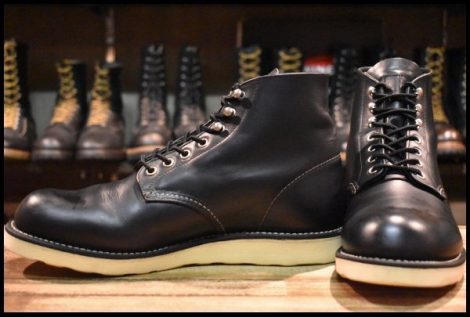 【9D 良品 10年】レッドウィング 8165 アイリッシュセッター ブラッククローム プレーントゥ 編み上げ ブーツ redwing HOPESMORE