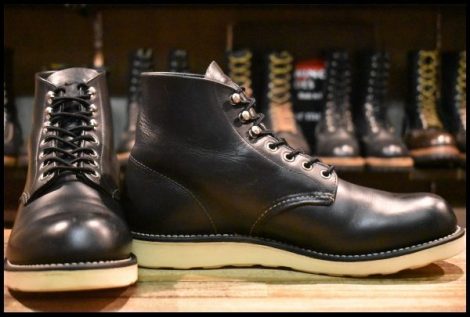 【9D 良品 10年】レッドウィング 8165 アイリッシュセッター ブラッククローム プレーントゥ 編み上げ ブーツ redwing HOPESMORE