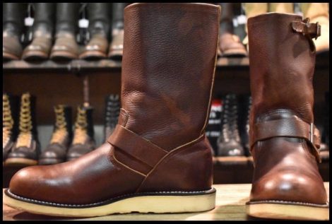 【8.5D 良品 11年】レッドウィング 2970 エンジニア 茶 ブラウン スチール無し トラクショントレッド ブーツ redwing HOPESMORE