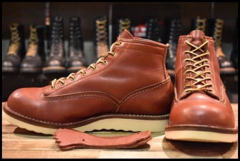 【8.5E 良品 00年】WESCO ウエスコ カスタムジョブマスターLTT レッドウッド 赤茶 ビブラム レースアップ 編み上げ ブーツ HOPESMORE