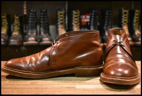 【8.5D 良品】ALDEN オールデン 13132 チャッカ シガーコードバン ブラウン バリーラスト シューズ レースアップ ブーツ HOPESMORE
