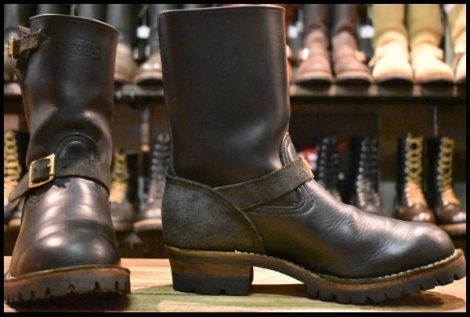 【9.5EE 美品 18年】WESCO ウエスコ カスタムボス ブラック×ブラックラフアウト 黒 9インチハイト ビブラム100 ブーツ BOSS HOPESMORE