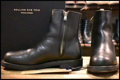 【8 箱付 美品】Rolling dub trio ローリングダブトリオ RDT-A14 CASPER キャスパー 黒 ブラックグリーンティーコア ブーツ HOPESMORE