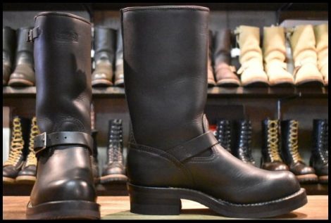 【9EE 美品 100周年 19年】WESCO ウエスコ カスタムボス 黒 ブラック ビブラム エンジニア BOSS ブーツ HOPESMORE