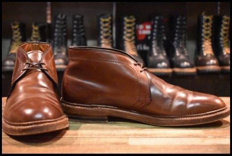 【8.5D 良品】ALDEN オールデン 13132 チャッカ シガーコードバン ブラウン バリーラスト シューズ レースアップ ブーツ HOPESMORE