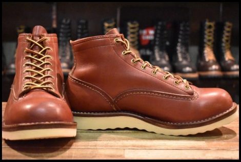 【8.5E 良品 00年】WESCO ウエスコ カスタムジョブマスターLTT レッドウッド 赤茶 ビブラム レースアップ 編み上げ ブーツ HOPESMORE