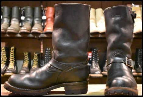 【11D 良品 10年】WESCO ウエスコ ボス ブラック 黒 11インチハイト ビブラム100シングル エンジニア ブーツ BOSS HOPESMORE