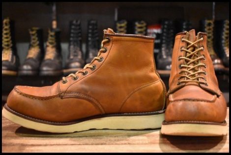 【9.5E 良品 サイド羽タグ】レッドウィング 875 アイリッシュセッター 茶 オロイジナル モックトゥ ブーツ redwing HOPESMORE