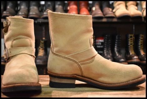 【10D 良品 11年】レッドウィング 2965 ショート スエードエンジニア ホーソーンアビレーンラフアウト ブーツ redwing HOPESMORE