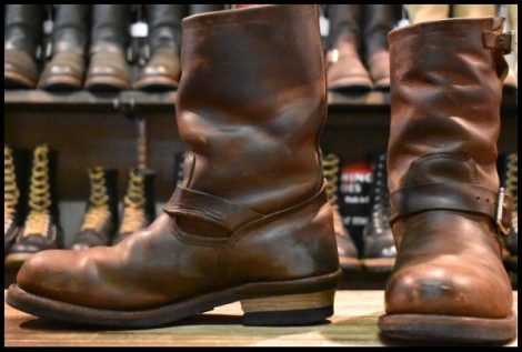 【9D 中古 13年】レッドウィング 2972 エンジニア 茶 カッパー ラフ＆タフ ブラウン スチールトゥ プルオン ブーツ redwing HOPESMORE