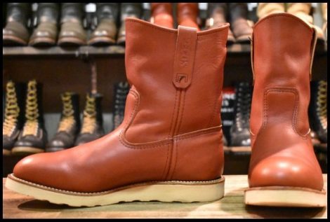 【9.5E 美品 19年】レッドウィング 8866 ペコス 赤茶 オロラセット クッションソール プルオン ブーツ redwing pecos HOPESMORE