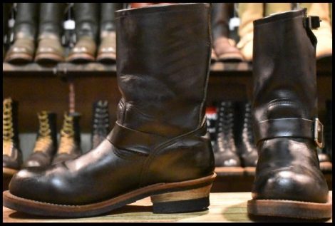 【9D 良品 16年】レッドウィング 2268 エンジニア 黒 ブラッククローム スチールトゥ ブーツ redwing HOPESMORE