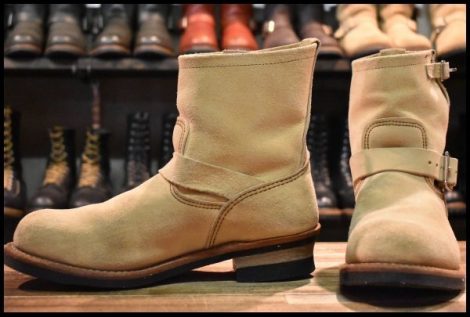 【10D 良品 11年】レッドウィング 2965 ショート スエードエンジニア ホーソーンアビレーンラフアウト ブーツ redwing HOPESMORE