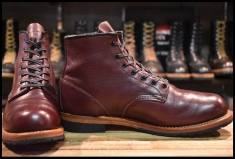 【9D 良品 21年】レッドウィング 9411 ベックマン ブラックチェリー フェザーストーン プレーントゥ ブーツ redwing 9011 9419 HOPESMORE