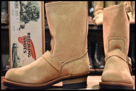 【7D 箱付 未使用 19年】レッドウィング 9269 スエード エンジニア ブーツ タン ブルハイド ラフアウト 8268 redwing HOPESMORE
